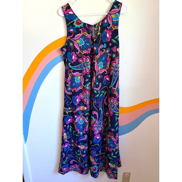 Soft Surroundings Rosalia Maxi Dress Womens Large Multicolor Paisley NWT - Picture 3 of 8